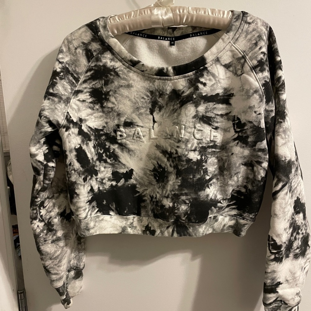 Balance tie dye crop sweatshirt